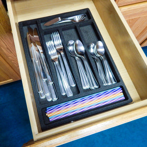 Silverware Drawer Organizer 11" x 15" for Shallow Drawers