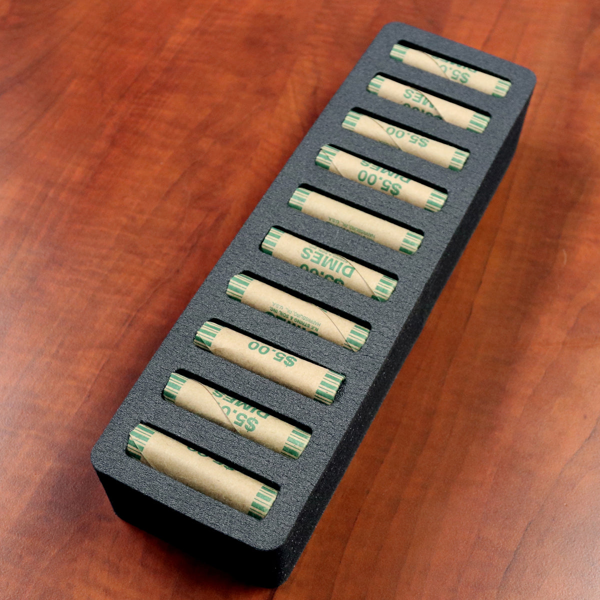 Coin Organizer Tray (Dimes) Holds 10 Rolls – PolarWhale.com