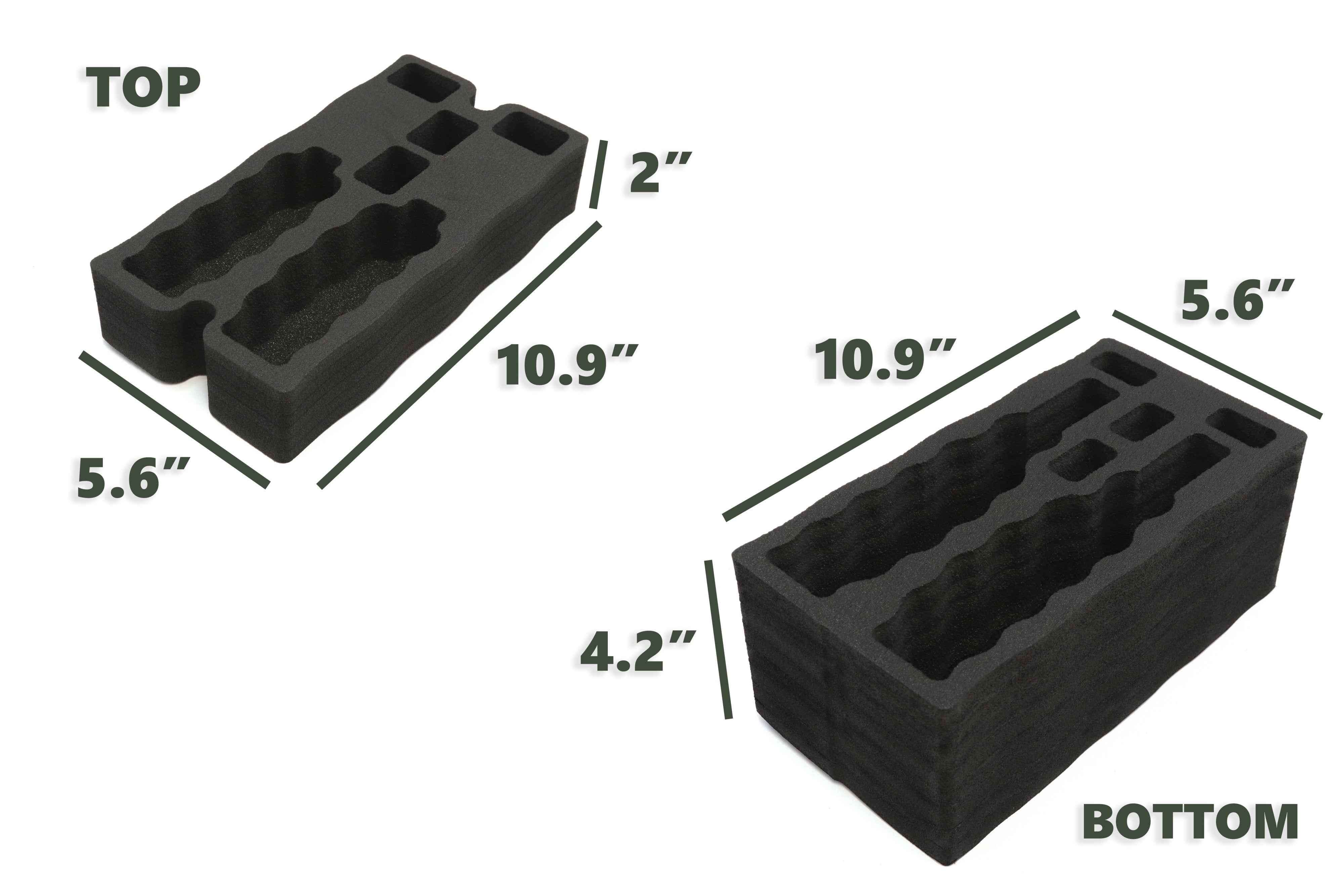 Pistol Storage Case Insert for 50 Caliber Ammo Can