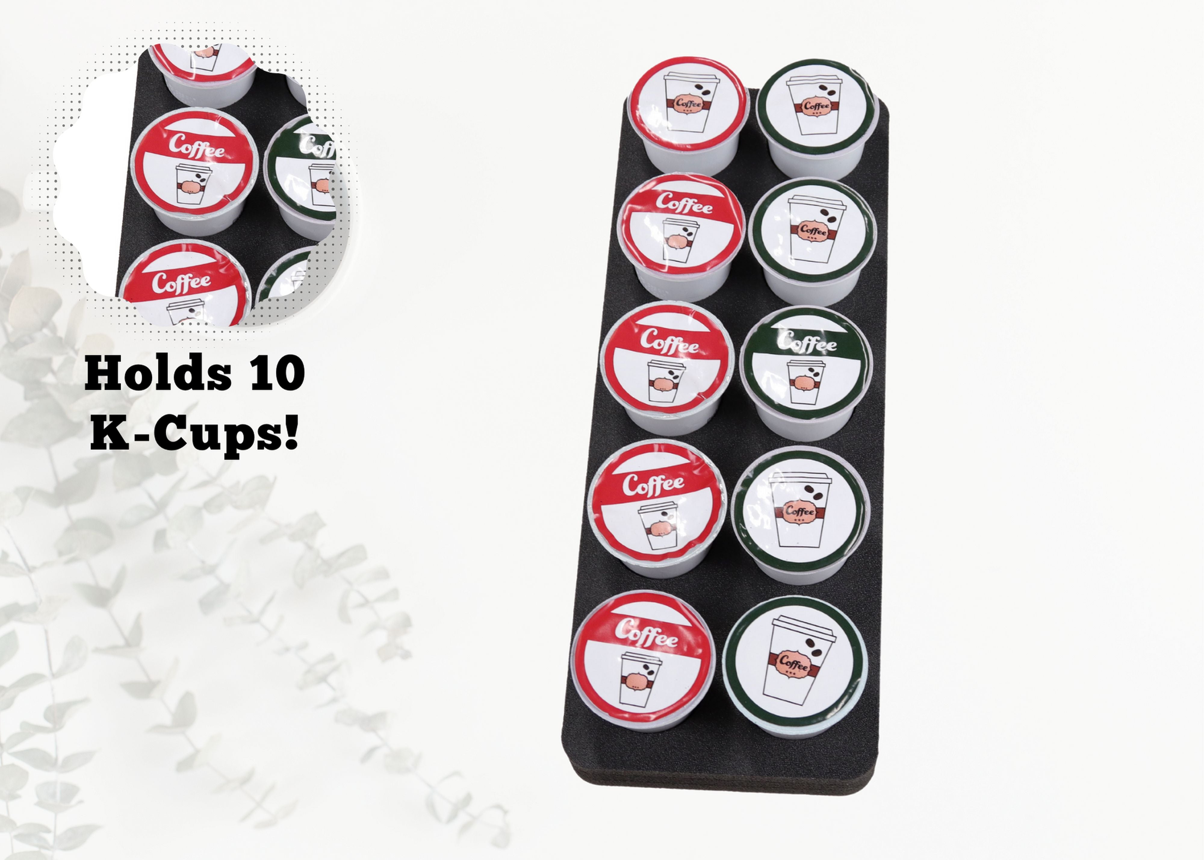 Coffee Pod Organizer Holds 10 Fits Keurig K-Cup 4.5" x 11.75"