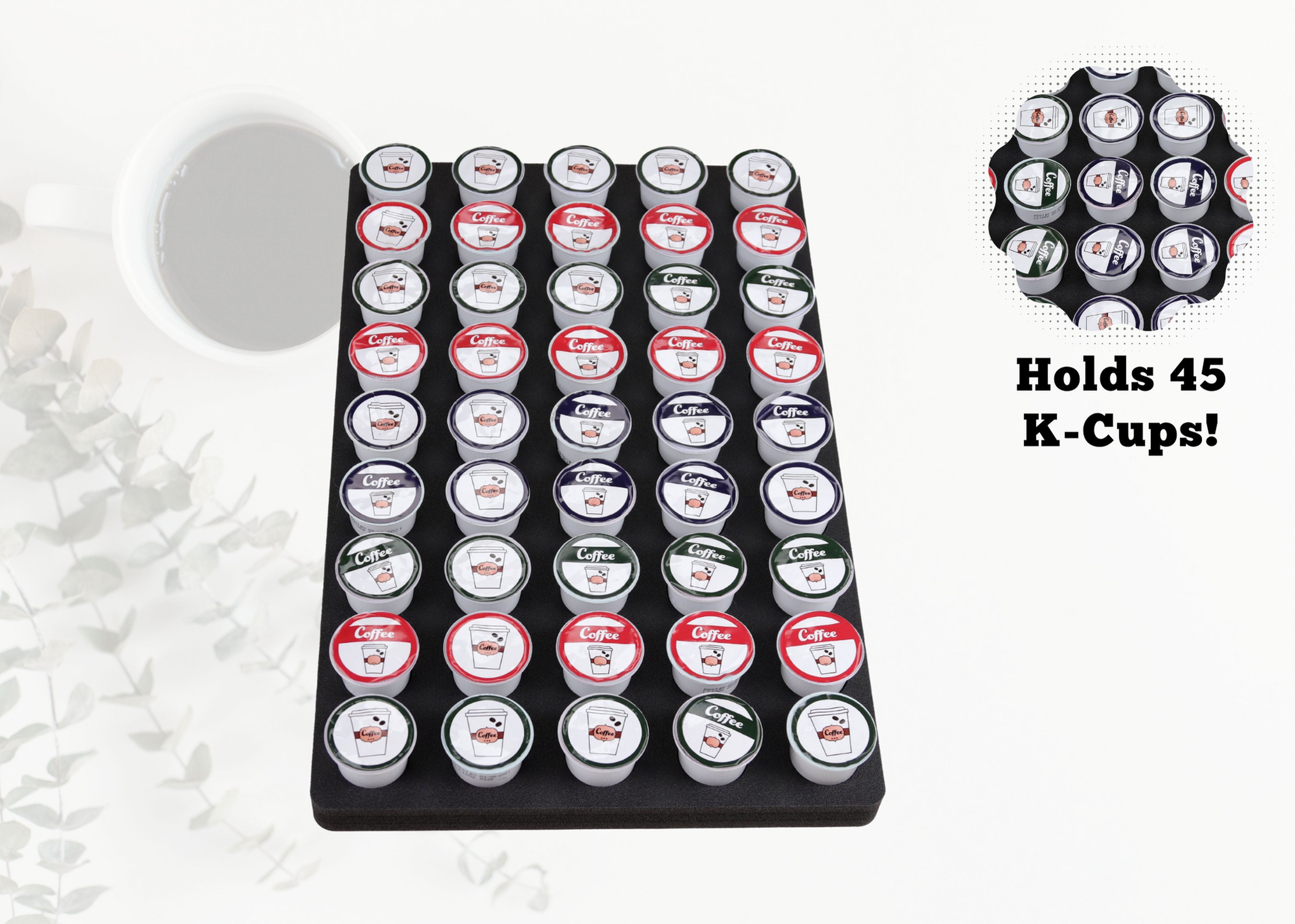 Coffee Pod Organizer Holds 45 Fits Keurig K-Cup 12.75" x 20.25"