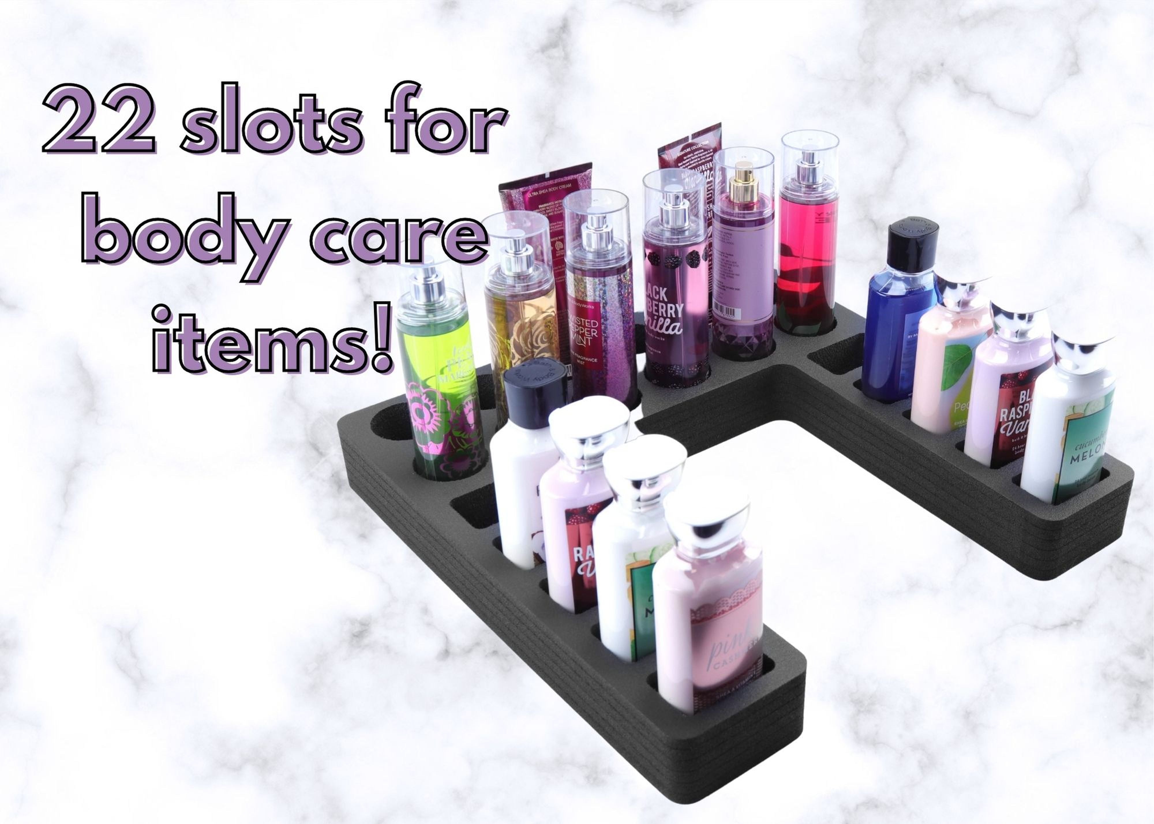 Lotion Body Spray Organizer Stand Holds 22 Bathroom Bedroom 16.25" x 16.25"