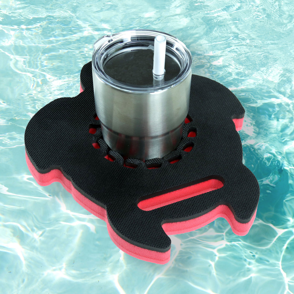 Universal Sea Turtle Tumbler Holder Floating Drink Pool Durable 11.71 In fit 16 to 30 Oz Compatible with YETI Ozark Trail RTIC One Size Fits All