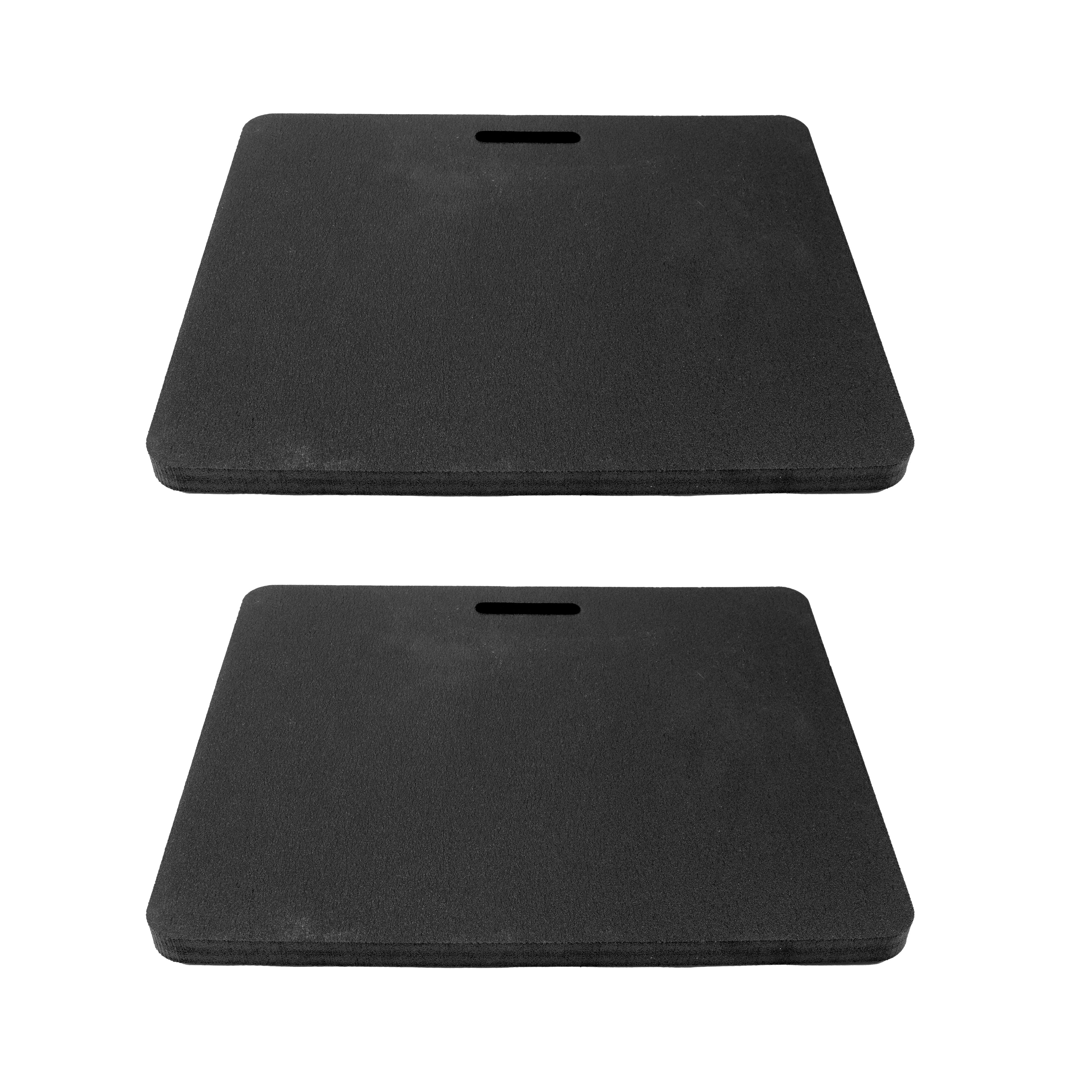 2 Portable Knee Cushions for Home Garden Work Automotive Workshop and More Durable Thick Comfortable High Density Waterproof Black Foam 20 x 16 Inches Kneeling Pad