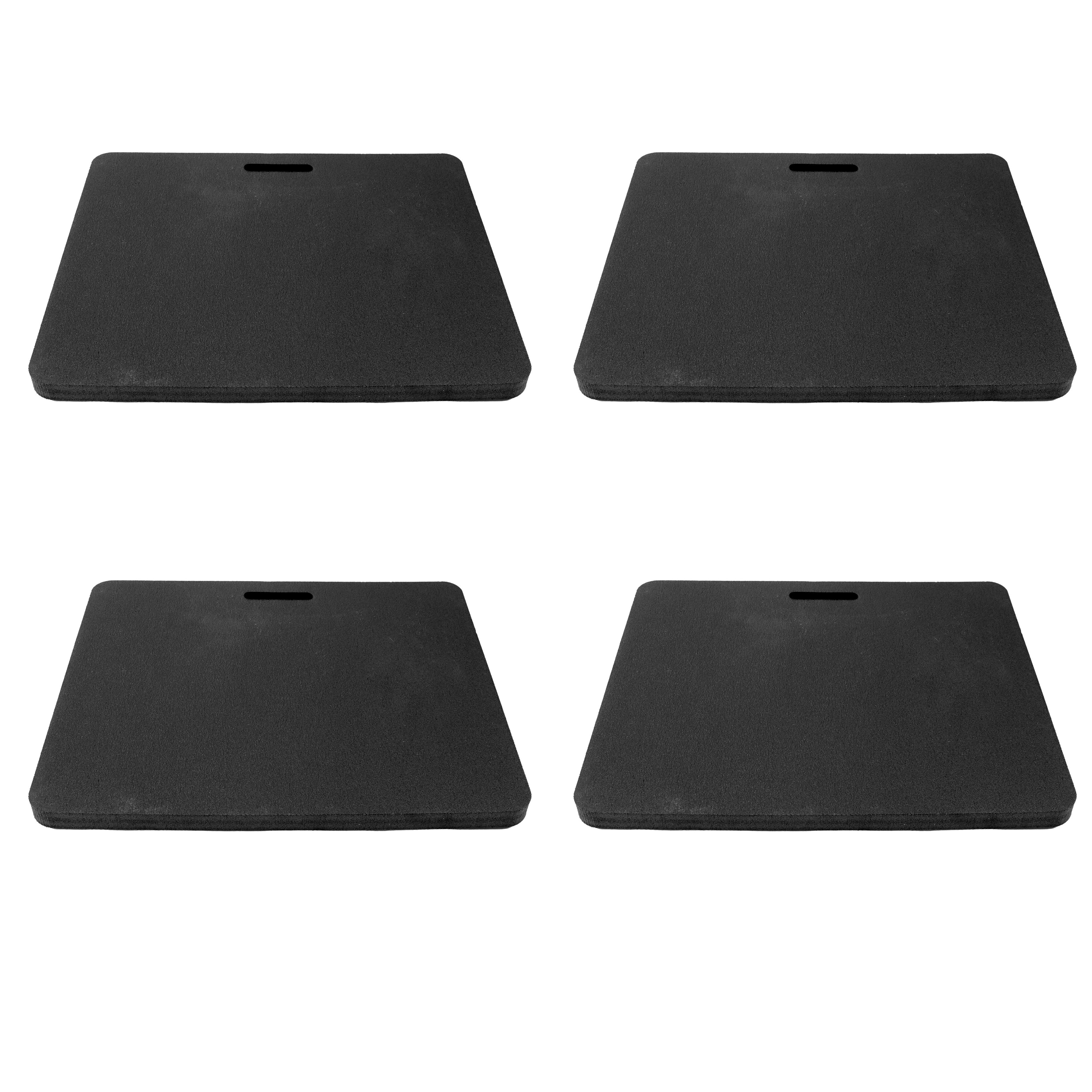4 Portable Knee Cushions for Home Garden Work Automotive Workshop and More Durable Thick Comfortable High Density Waterproof Black Foam 20 x 16 Inches Kneeling Pad