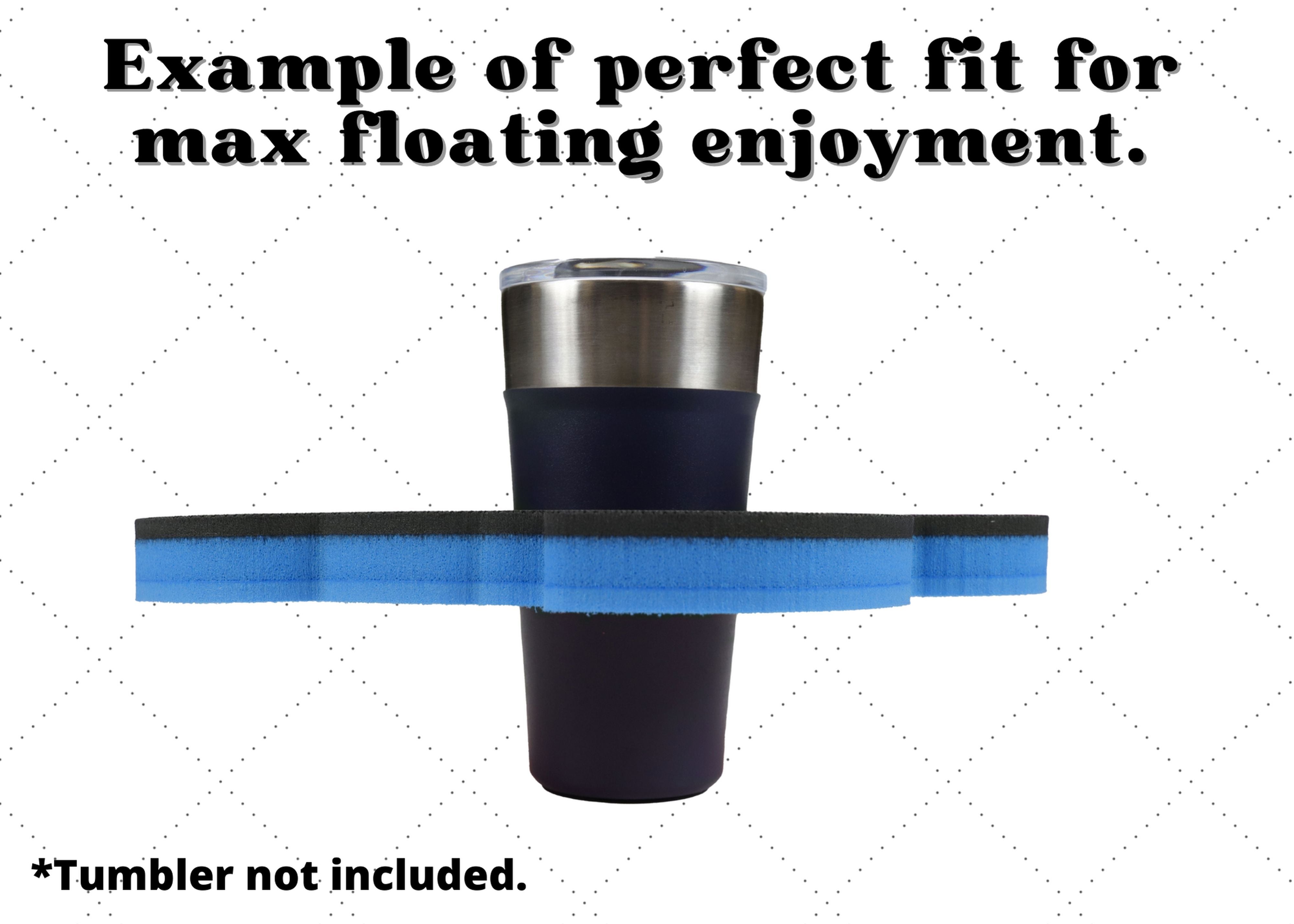 Universal Sea Turtle Tumbler Holder Floating Drink Pool Durable 11.71 In fit 16 to 30 Oz Compatible with YETI Ozark Trail RTIC One Size Fits All