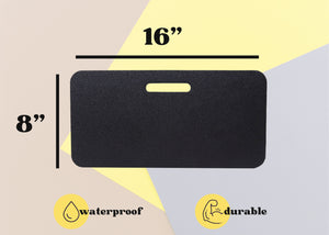 2 Portable Knee Cushions for Home Garden Work Automotive Workshop and More Durable Thick Comfortable High Density Waterproof Black Foam 16 x 8 Inches Kneeling Pad