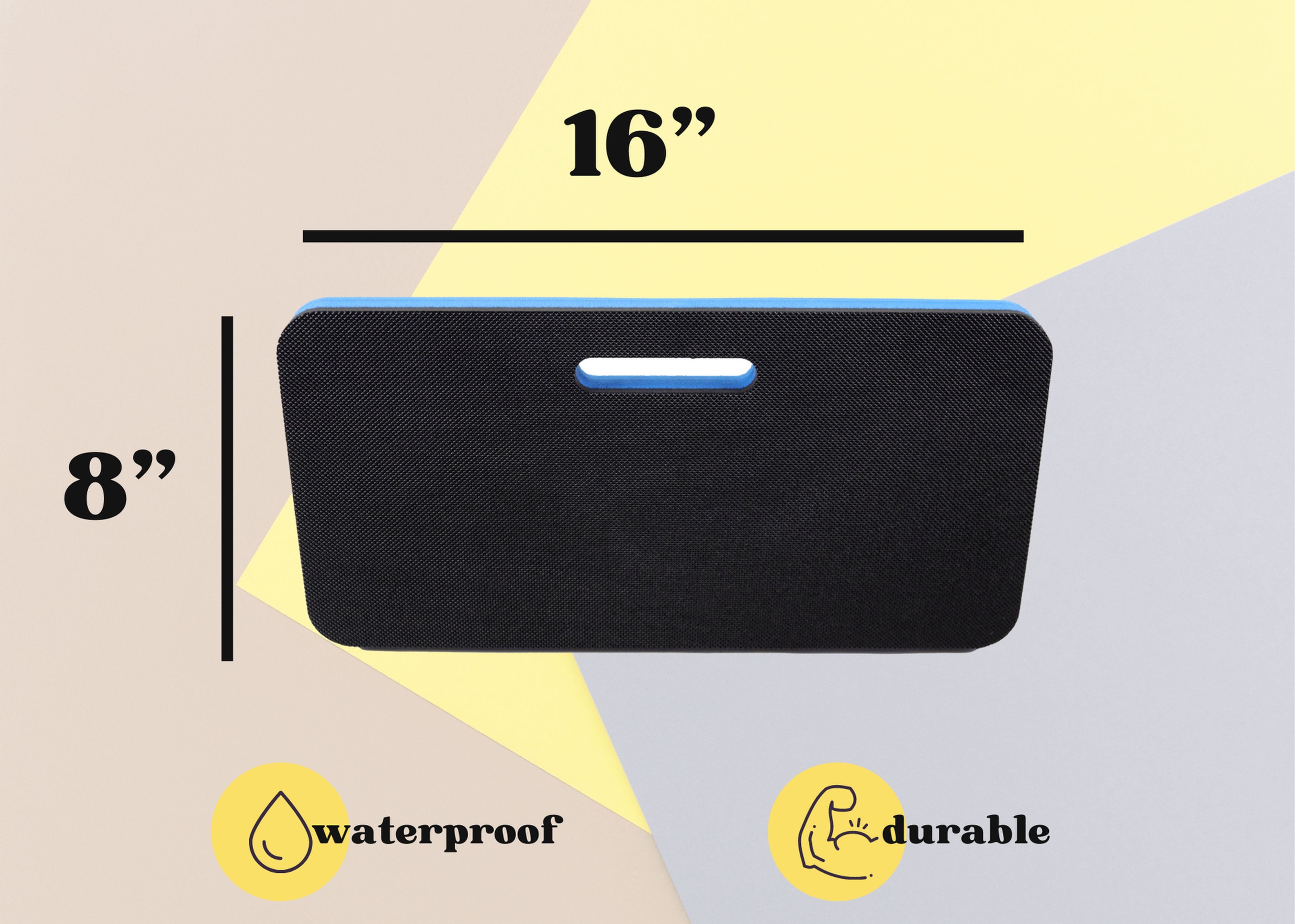 3 Portable Knee Cushions Blue and Black for Home Garden Work Automotive Workshop and More Durable Thick Comfortable High Density Waterproof Foam 16 x 8 Inches Kneeling Pad
