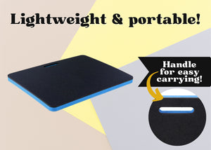 2 Portable Knee Cushions Blue and Black for Home Garden Work Automotive Workshop and More Durable Thick Comfortable High Density Waterproof Foam 20 x 16 Inches Kneeling Pad