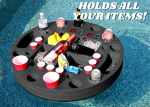 Floating Giant Round Bar Bartender Serving Tray Drink Table Pool Foam 30" Wide