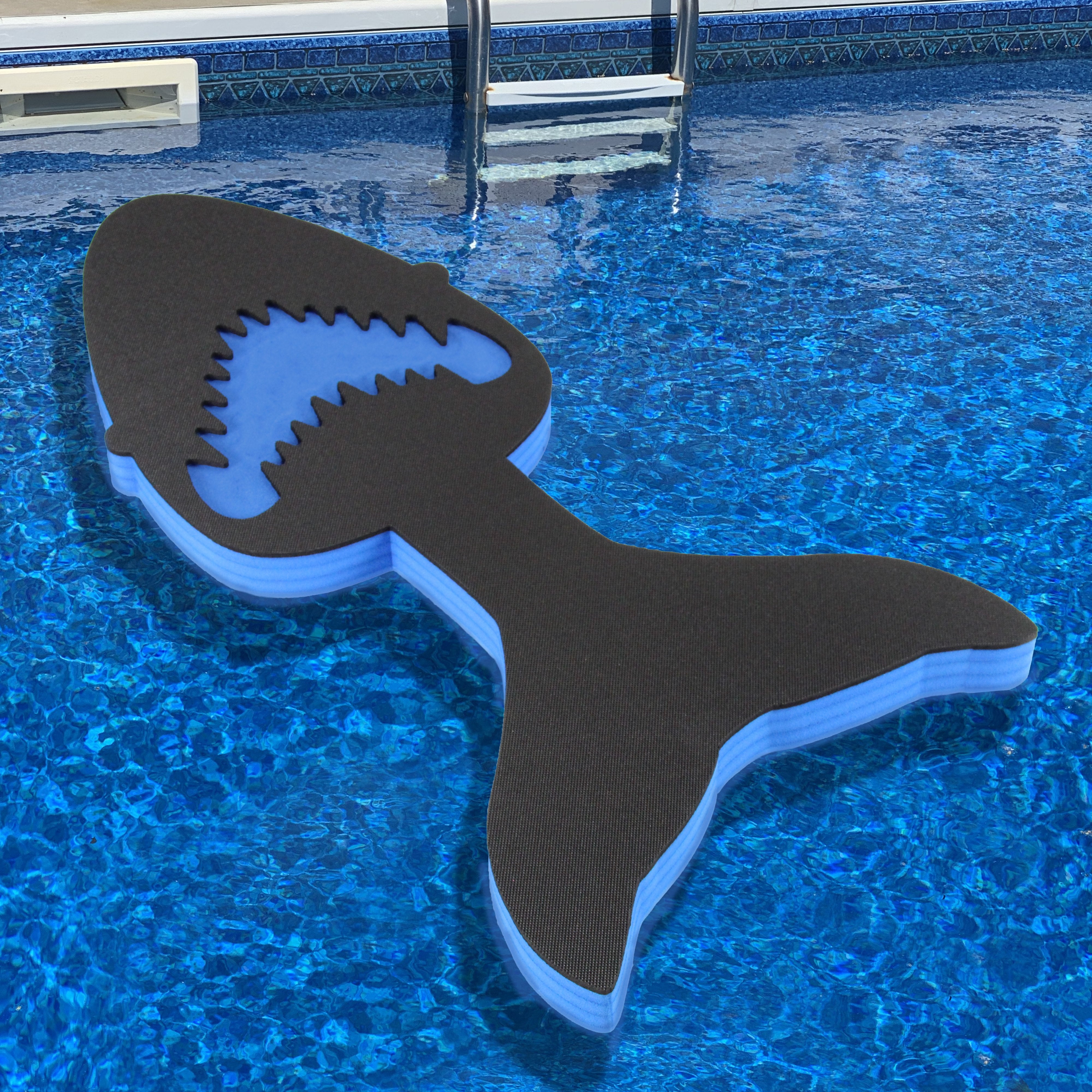 Floating Shark Saddle Seat for Pool Lake or Beach Party Comfortable Water Float Lounge Chair Buoyant Durable Heavy Duty Foam 34.5 Inches Long