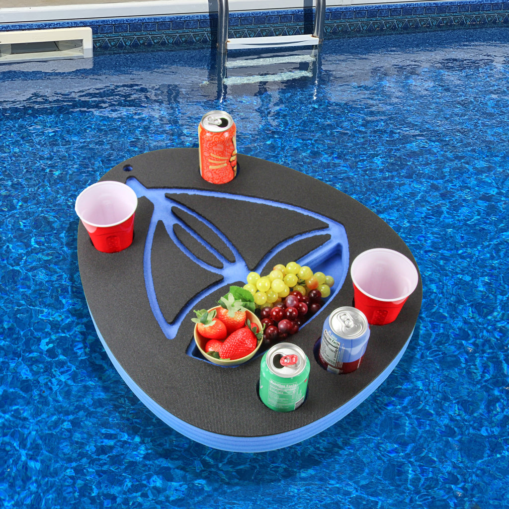 Sailboat Shaped Drink Holder Refreshment Table Tray PoolBeach Party Float Lounge Durable Foam 6 Compartment UV Resistant Cup Holders 24 Inches