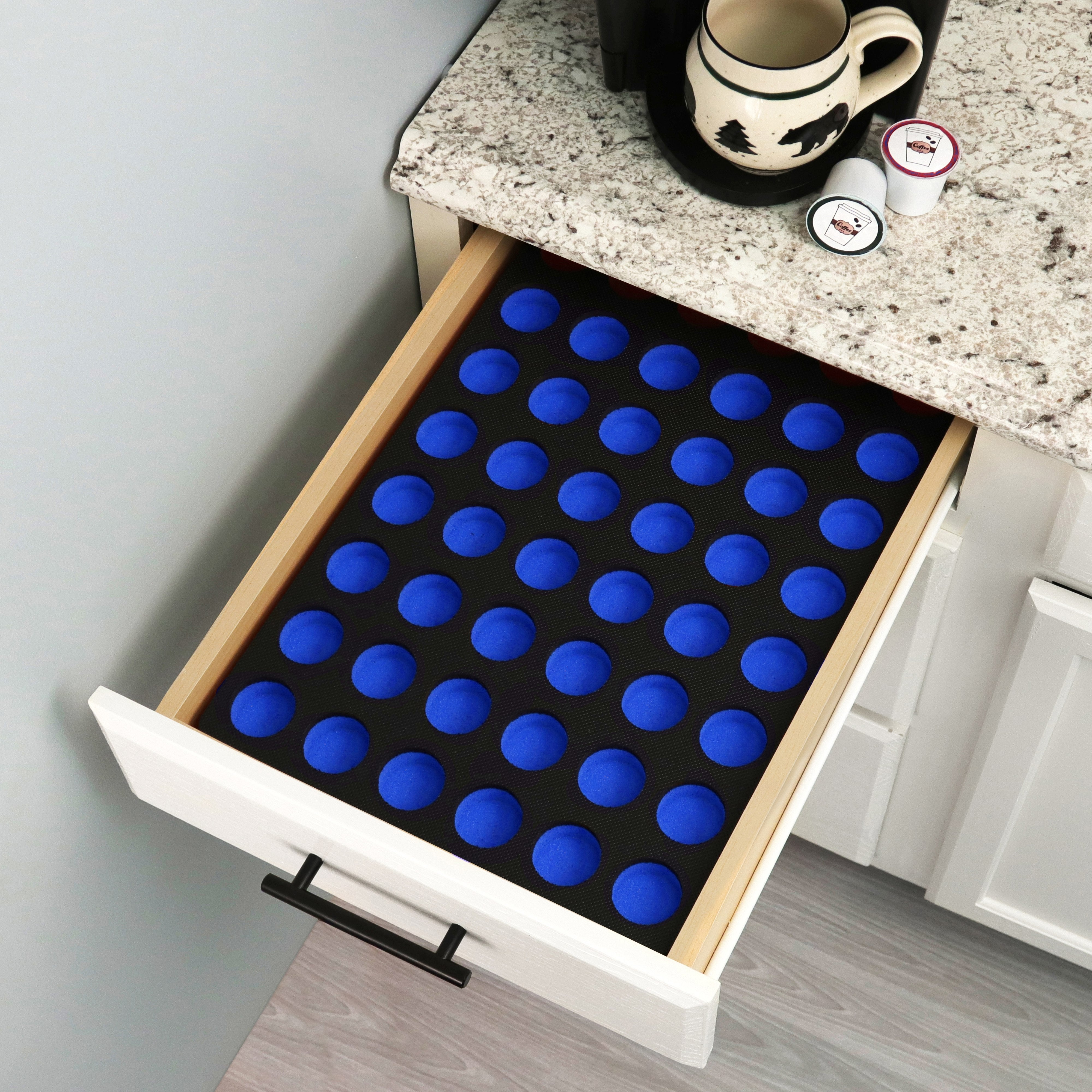 Coffee Pod Storage Deluxe Organizer Tray Drawer Insert for Kitchen Home Office Waterproof 12.6 X 17.9 Inches Holds 48 Compatible Keurig K-Cup