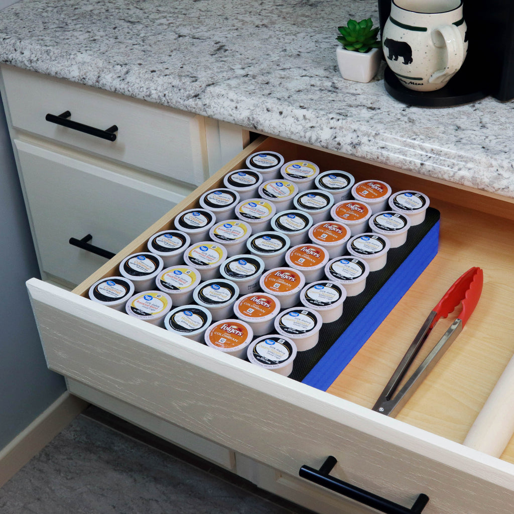 Coffee Pod Storage Deluxe Organizer Tray Drawer Insert for Kitchen Home Office Waterproof 10.9 X 14.9 Inches Holds 35 Compatible Keurig K-Cup