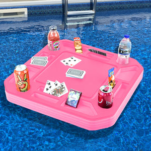 Poker Table Game Tray Pool Beach Party Float Lounge Durable Foam 23 Inch Chip Slots Drink Holders Waterproof Playing Cards Deck UV Resistant
