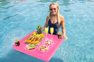 Breakfast Table Serving Buffet Tray Drink HoldersSwimming PoolBeach Party Float Lounge Refreshment Durable Foam UV Resistant Cup Holders 24 Inches