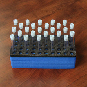 Polar Whale Test Tube Organizer Blue and Black Foam Storage Rack Stand Transport Holds 50 Tubes Fits up to 13mm Diameter Tubes