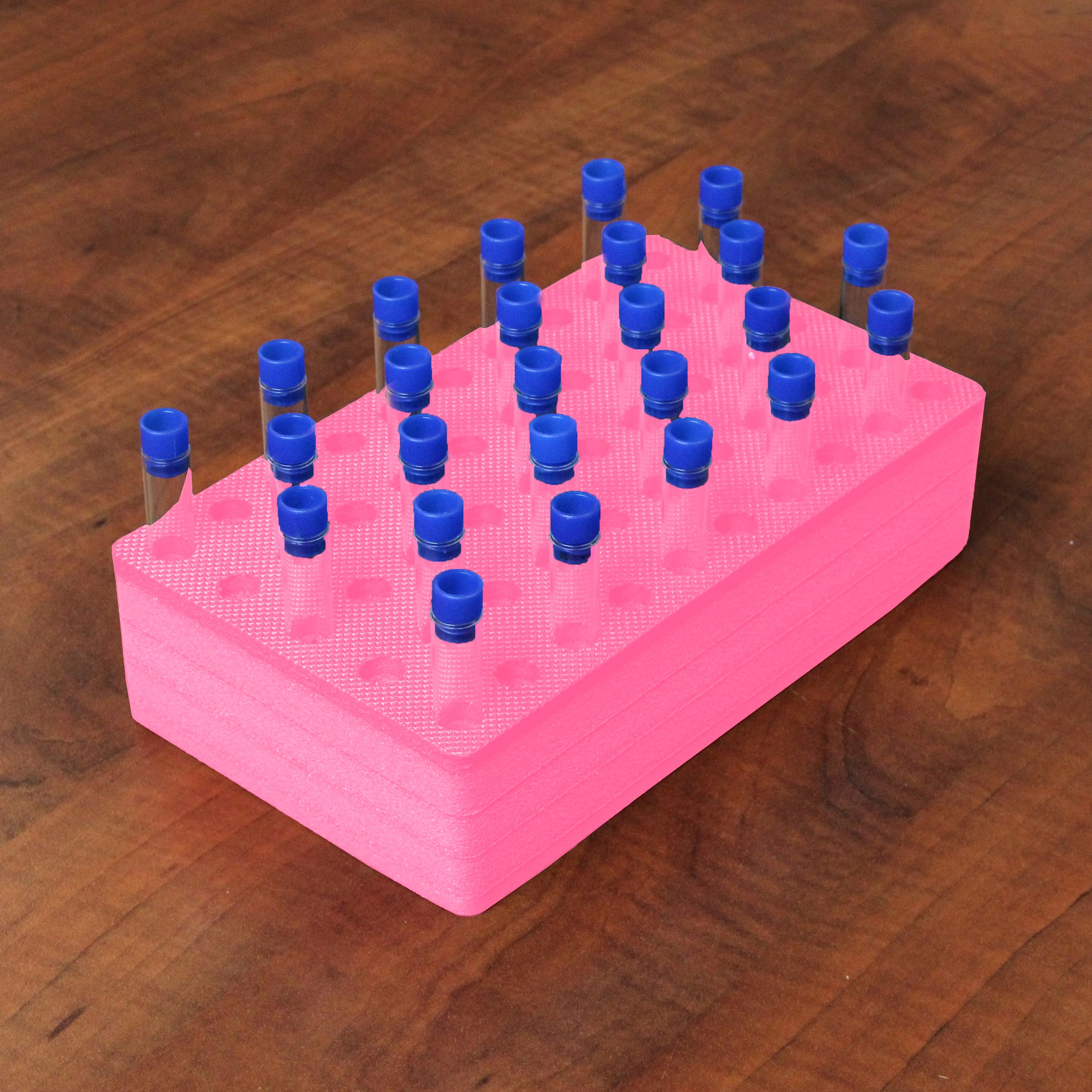 Polar Whale Test Tube Rack Pink Foam Storage Rack Organizer Stand Transport Holds 50 Tubes Each Fits up to 12mm Diameter Tubes