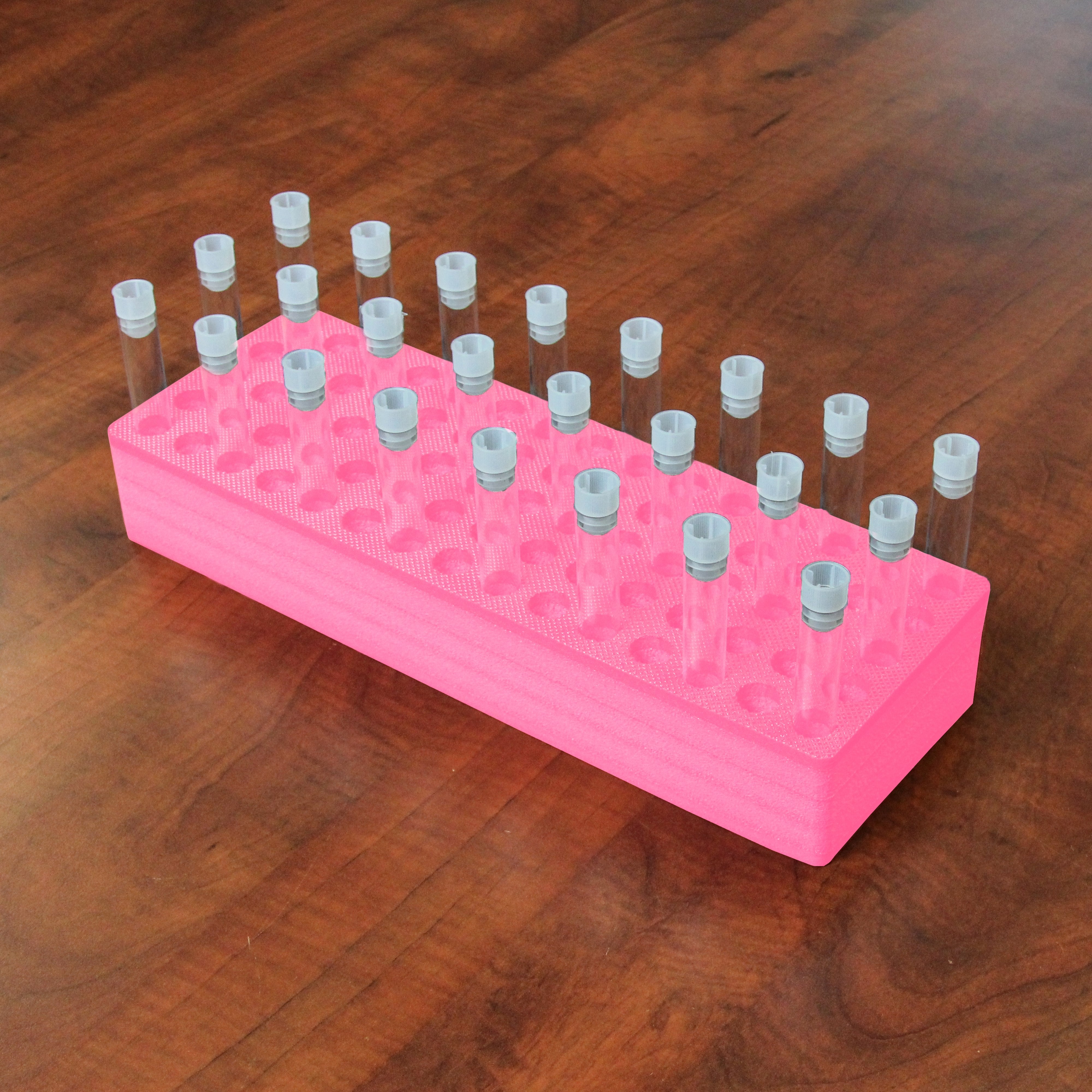 Polar Whale Test Tube Organizer Pink Foam Storage Rack Stand Transport Holds 75 Tubes Fits up to 17mm Diameter Tubes
