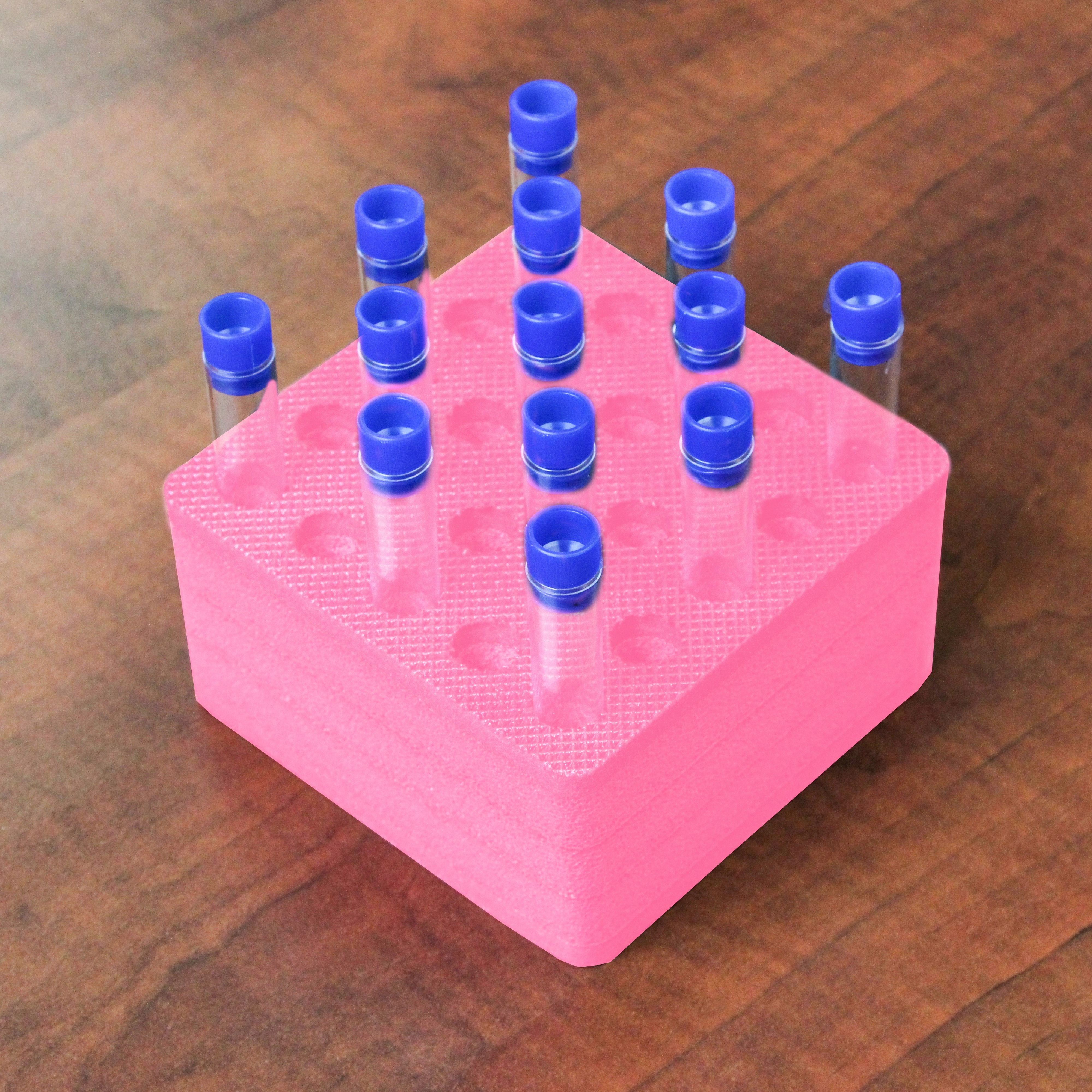 Polar Whale Test Tube Organizer Pink Foam Storage Rack Stand Transport Holds 25 Tubes Fits up to 13mm Diameter Tubes