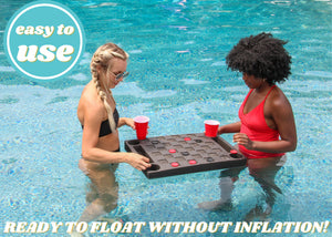 Floating Checkerboard Table Drink Tray Pool Foam Beach Float with Checkers