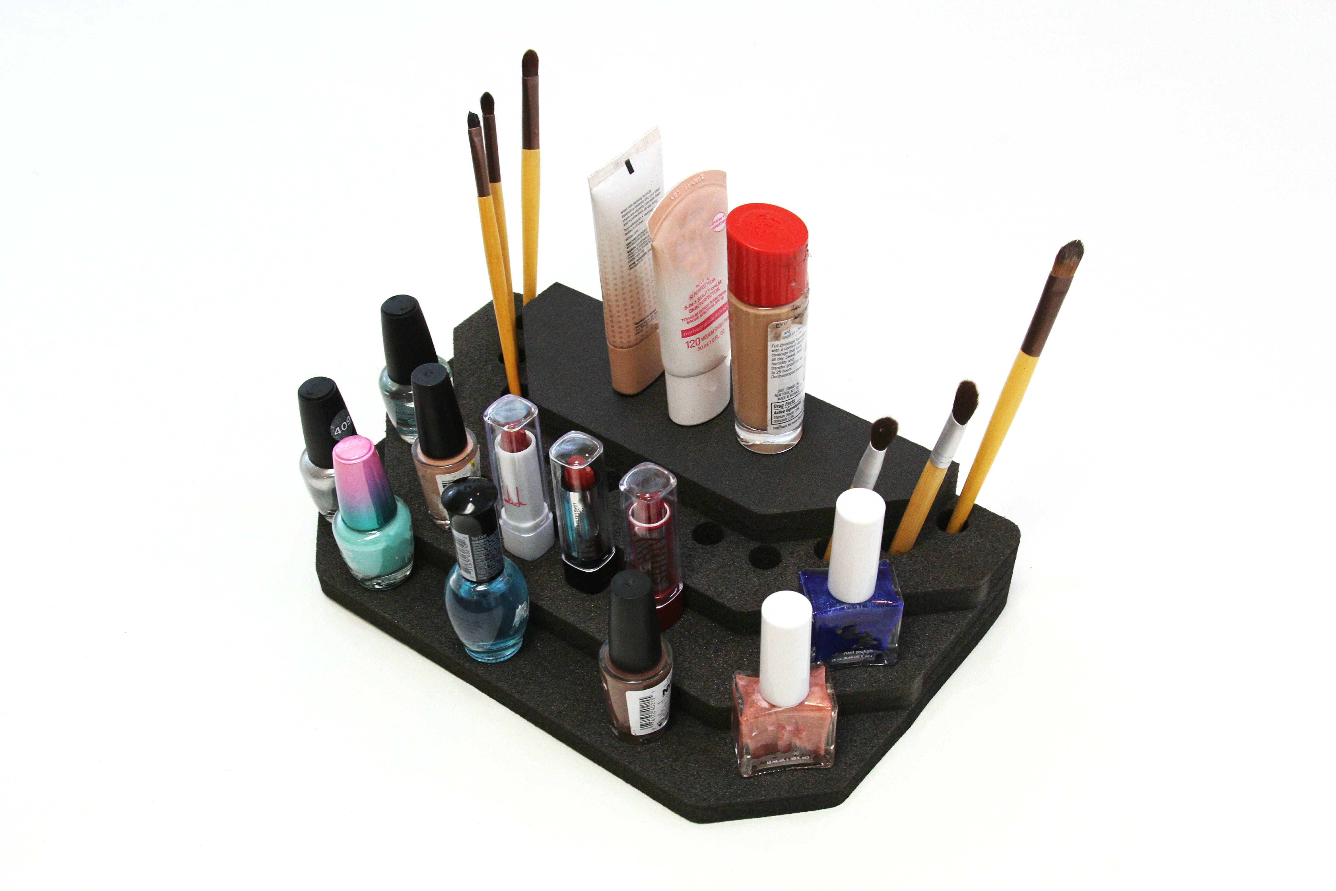 Makeup Stand Organizer (Lipstick, Nail Polish, Brushes, More) 11.5" x 7"