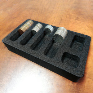 Coin Organizer Tray (Quarters, Nickels, Pennies, Dimes) 6.3" x 3.5"