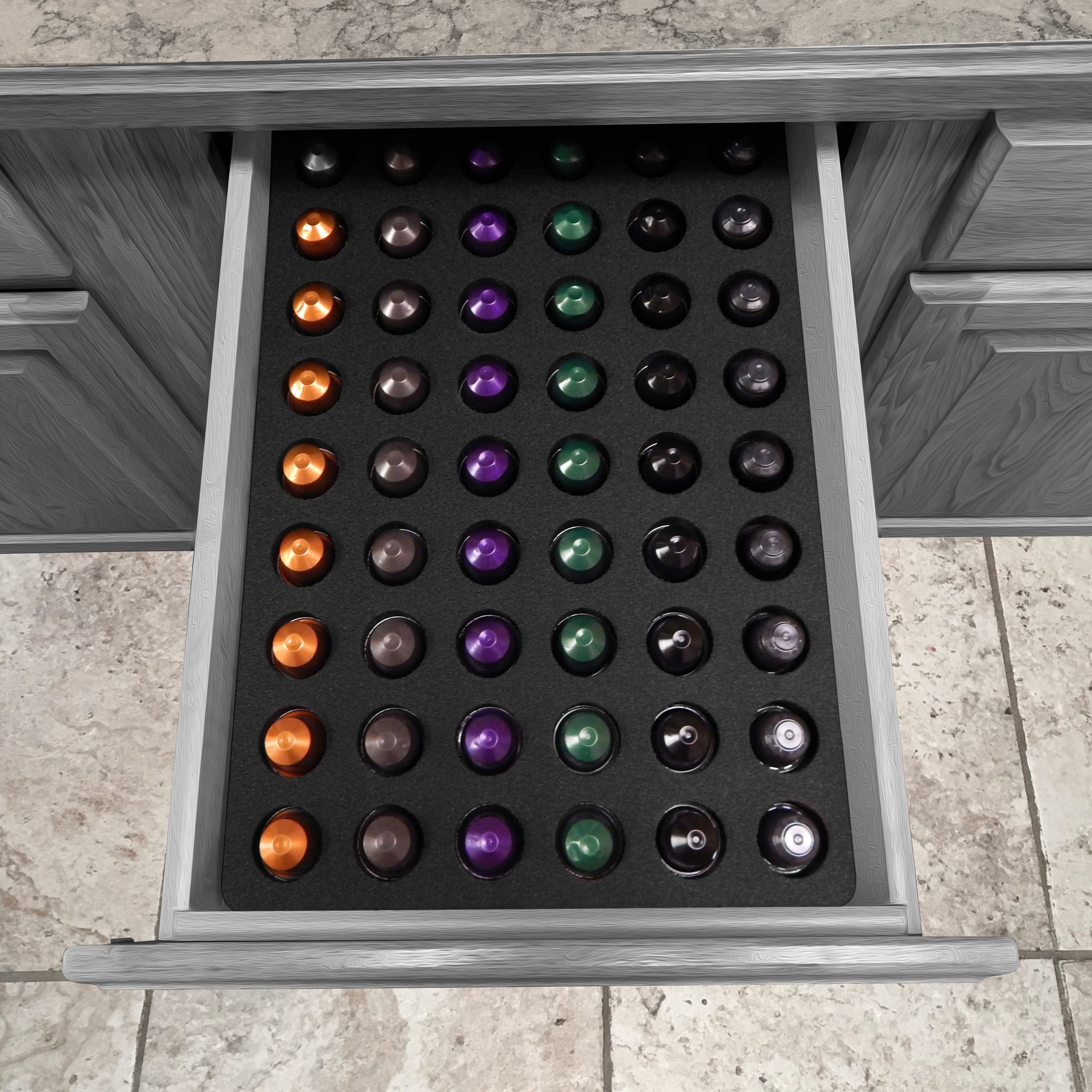 Espresso Capsule Organizer Holds 54 Fits Fits Nespresso Original Orignalline 12.6" x 17.9"