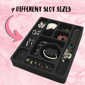 Jewelry Drawer Organizer (Rings, Necklaces, More) 10.9" x 13.9"