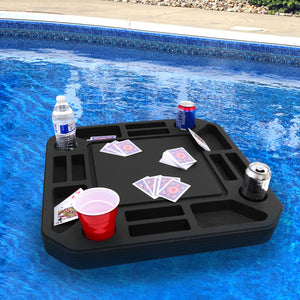 Floating Medium Poker Table Pool Float Includes Waterproof Playing Cards 23"
