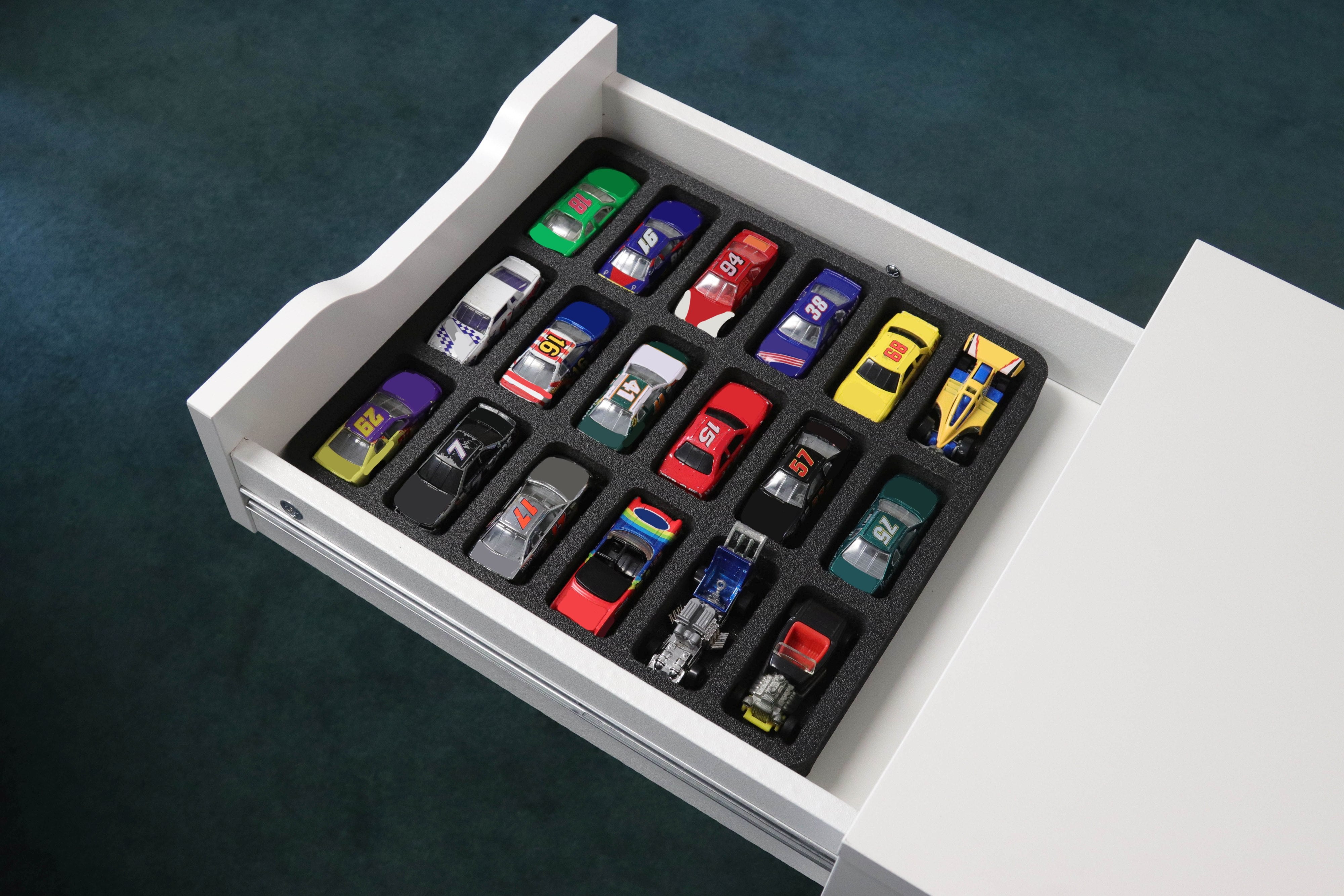 Toy Car Organizer Fits Hot Wheels/Matchbox Holds 18 10.9" x 11.6"