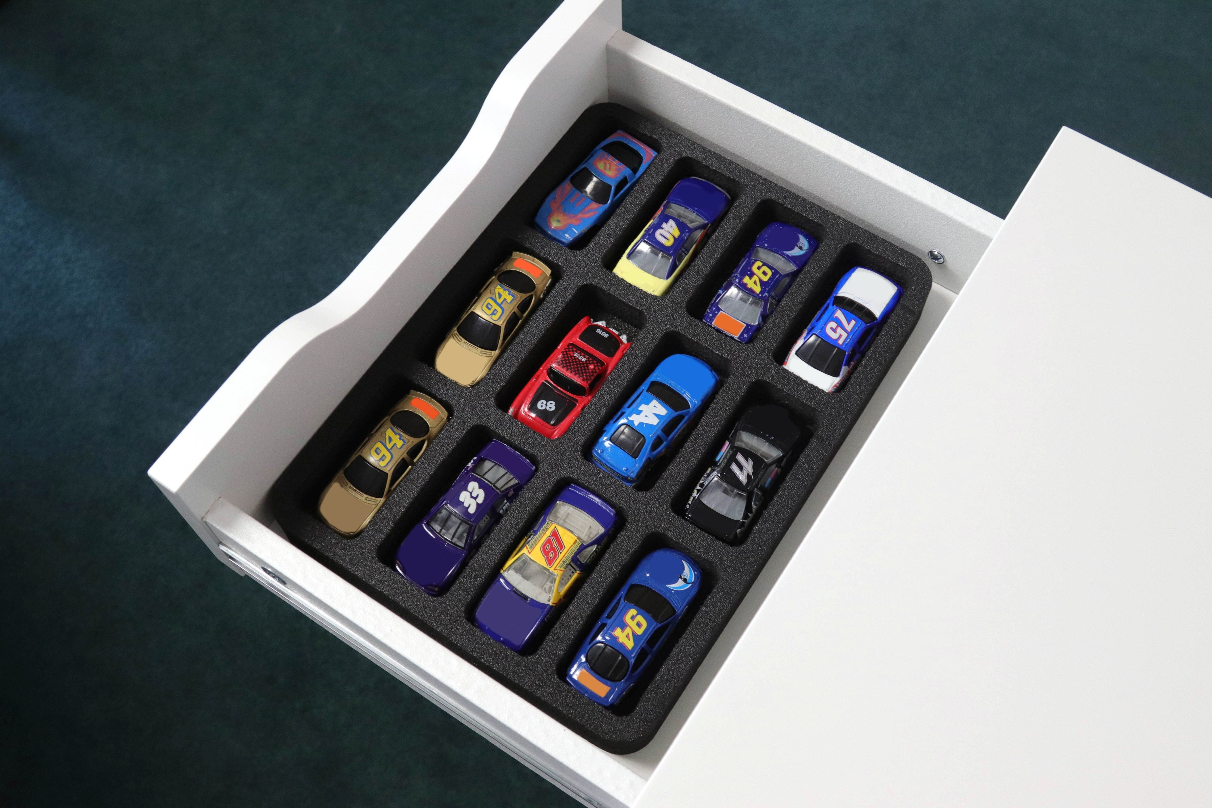 Toy Car Organizer Fits Hot Wheels/Matchbox Holds 12 7.9" x 10.9"