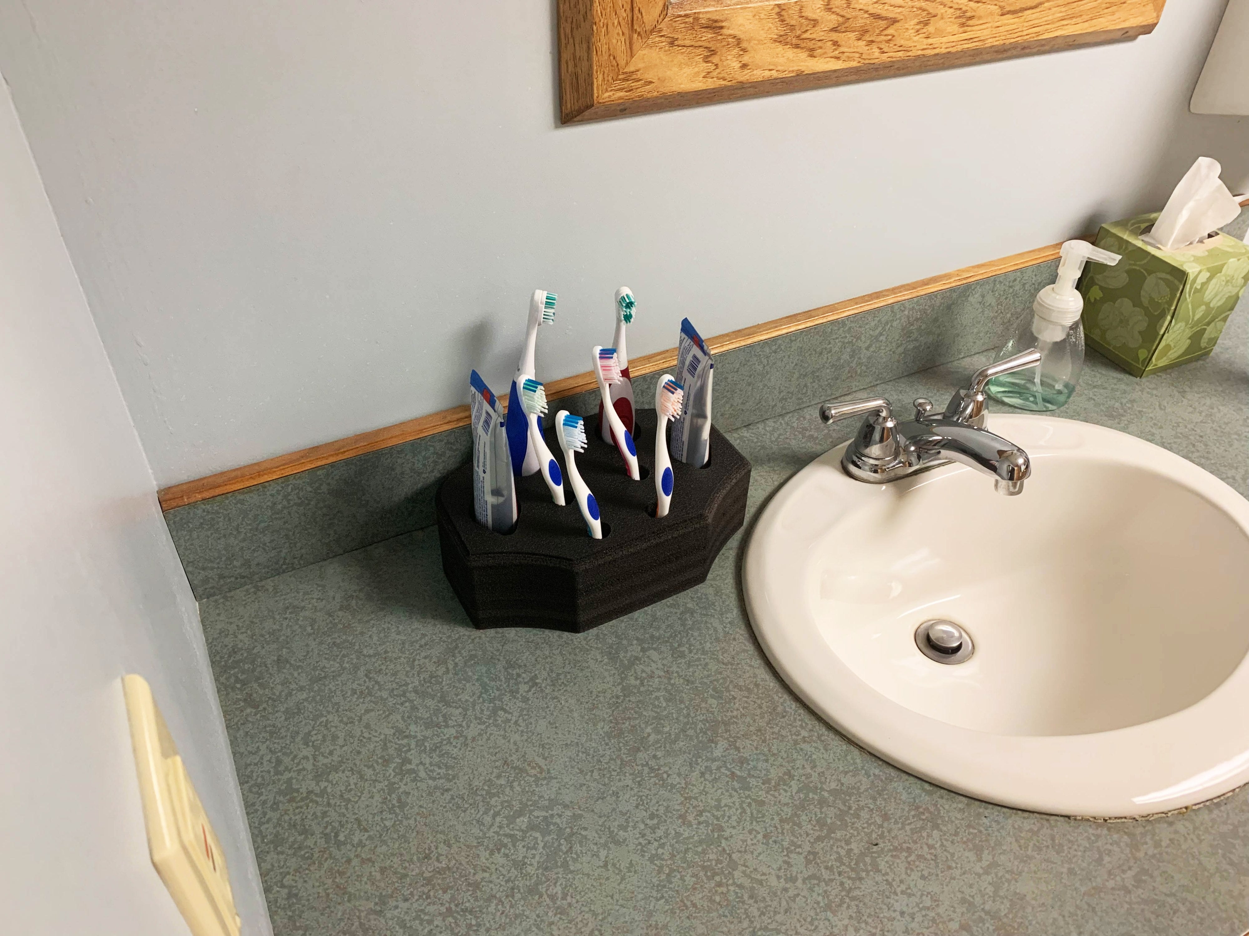 Toothbrush Holder Stand 8 Compartment