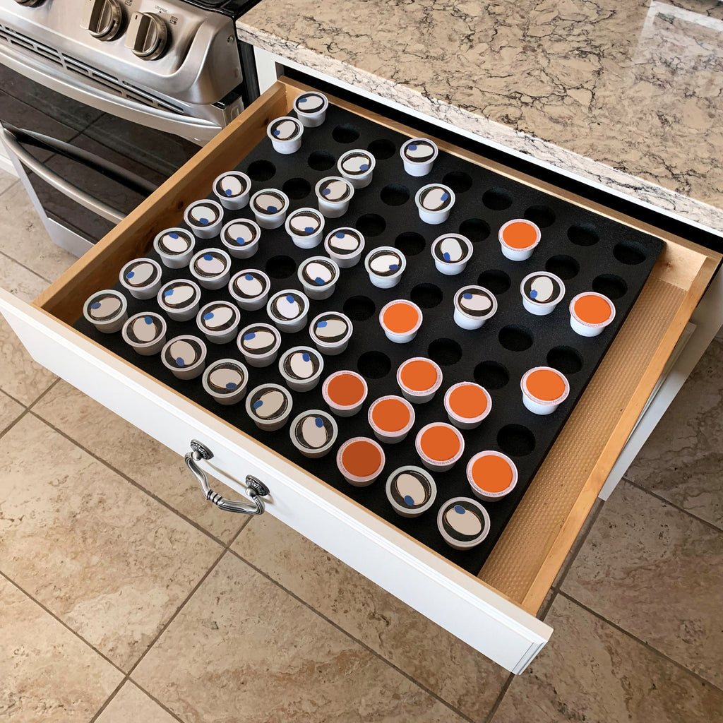 Coffee Pod Organizer Holds 72 Fits Keurig K-Cup 20" x 21.75" for Large Drawers