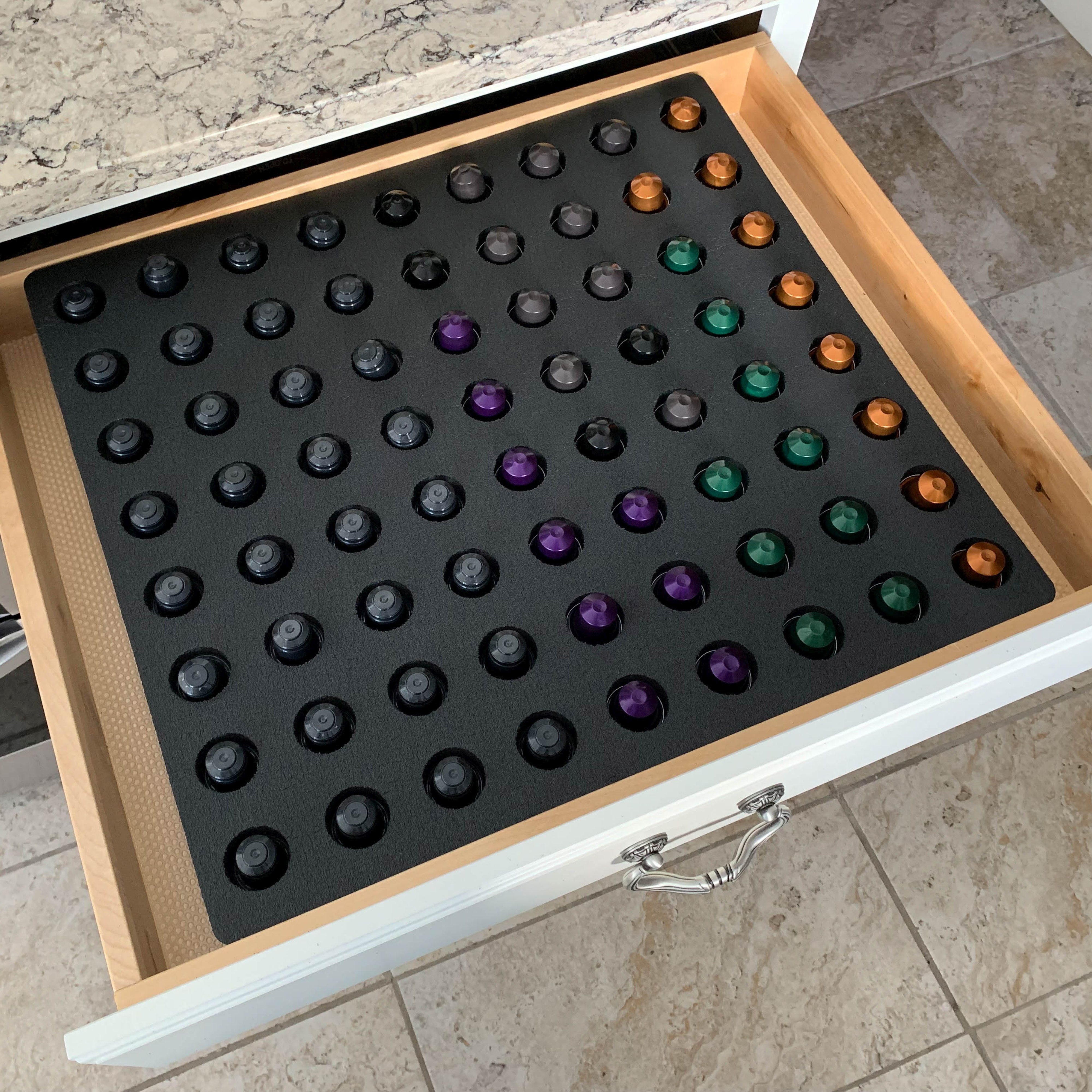 Espresso Capsule Organizer Holds 72 Fits Nespresso Original Orignalline 20" x 21.75" Large