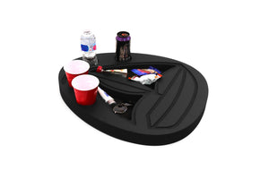 Sail Boat Shaped Drink Holder Floating Refreshment Table Tray for Pool or Beach Party Float Lounge Durable Black Foam 6 Compartment 2 Feet
