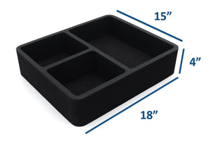 RV Organizer Bin Holder Washable for Refrigerator Counter Table Vanity More Keeps Items Together Reduces Contains Spills Foam 18 x 15 Inch