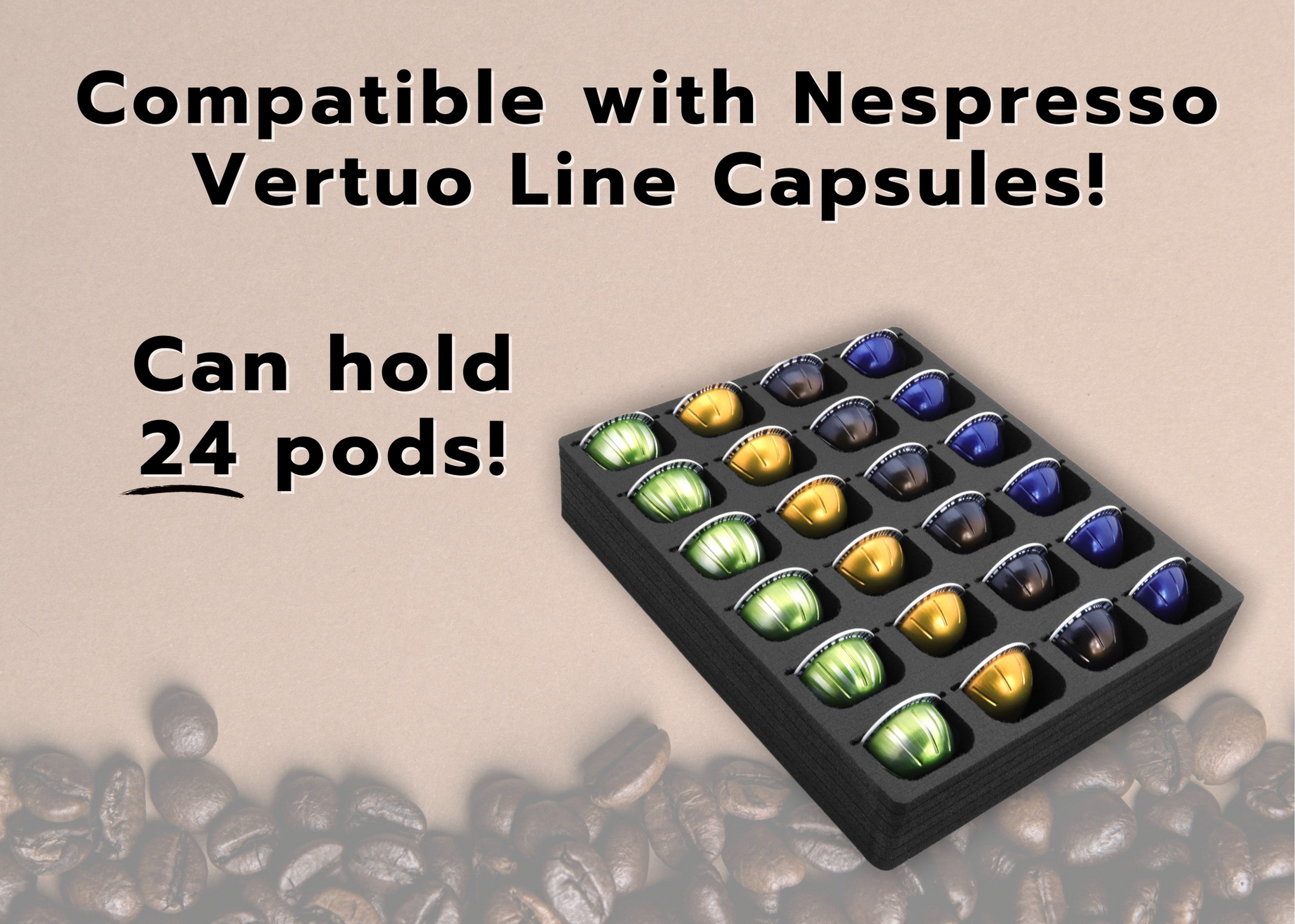 Coffee Capsule Drawer Organizer Tray Fits Nespresso Vertuo VertuoLine 10" x 12"