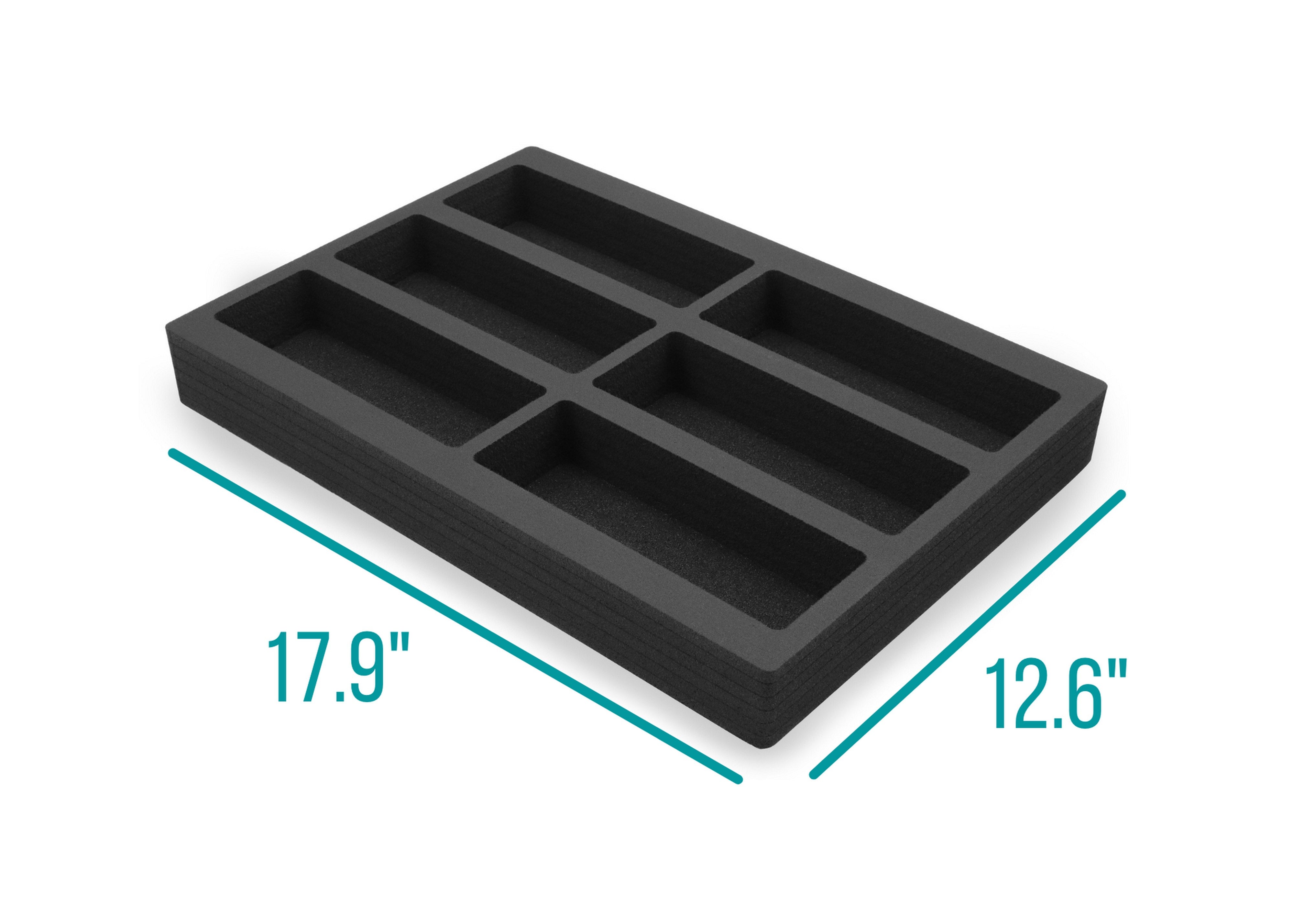 Tea Bag Drawer Organizer Black Foam Tray Insert Kitchen Packet 12.6" x 17.9"