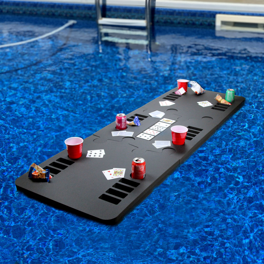 Texas Holdem Poker Table Pool Party Float Game Lounge Durable Foam Beach Party Lounge Huge 6 Feet Long Waterproof Playing Cards Deck UV Resistant