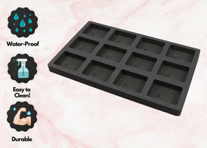 Stackable Jewelry Tray Display Organizer Grid 16x10 Black Foam Bracelets More