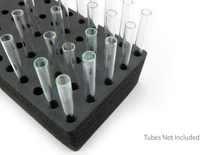 Test Tube Rack Black Foam Storage Rack Organizer Stand Transport Holds 50 Tubes Fits up to 10mm Diameter