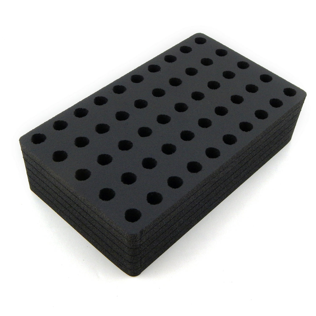 Test Tube Rack Black Foam Storage Rack Organizer Stand Transport Holds 50 Tubes Each Fits up to 12mm Diameter Tubes