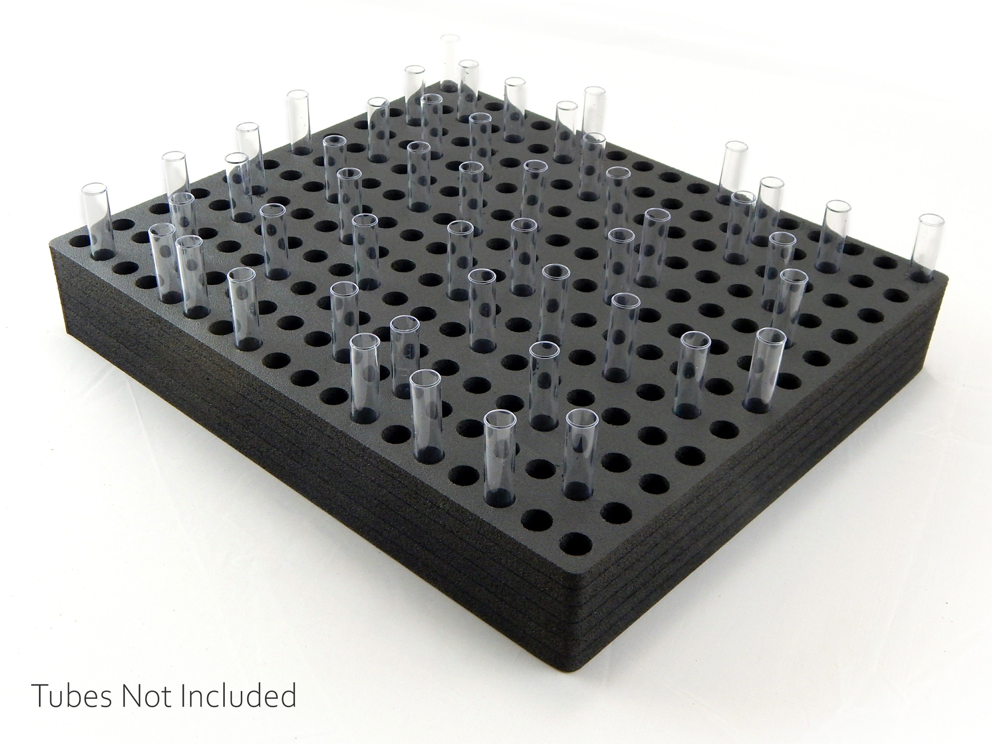 Test Tube Radioimmunoassay Rack Black Foam Storage Rack Organizer Stand Transport Holds 216 Tubes Fits up to 13mm Diameter