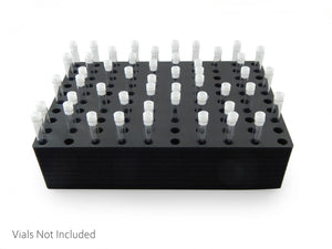 Vial Transport Rack Black Foam Storage Rack Holder Organizer Stand Holds 100 Vials Fits up to 12.7mm 1/2 Inch Diameter
