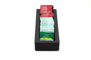 Tea Bag Drawer Organizer Black Foam Tray Insert Kitchen Packet 4.5" x 11.75"