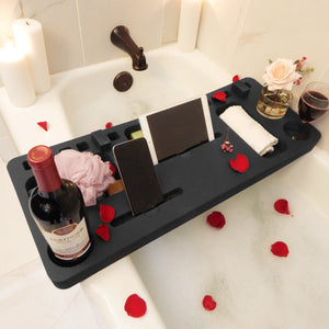 Bath Tray Spa Caddy Luxury Serving Platform Durable Foam Washable Fits Up To 30"