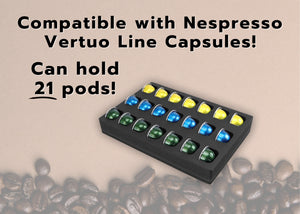 Coffee Capsule Drawer Organizer Tray Fits Nespresso Vertuo VertuoLine 21 Slot
