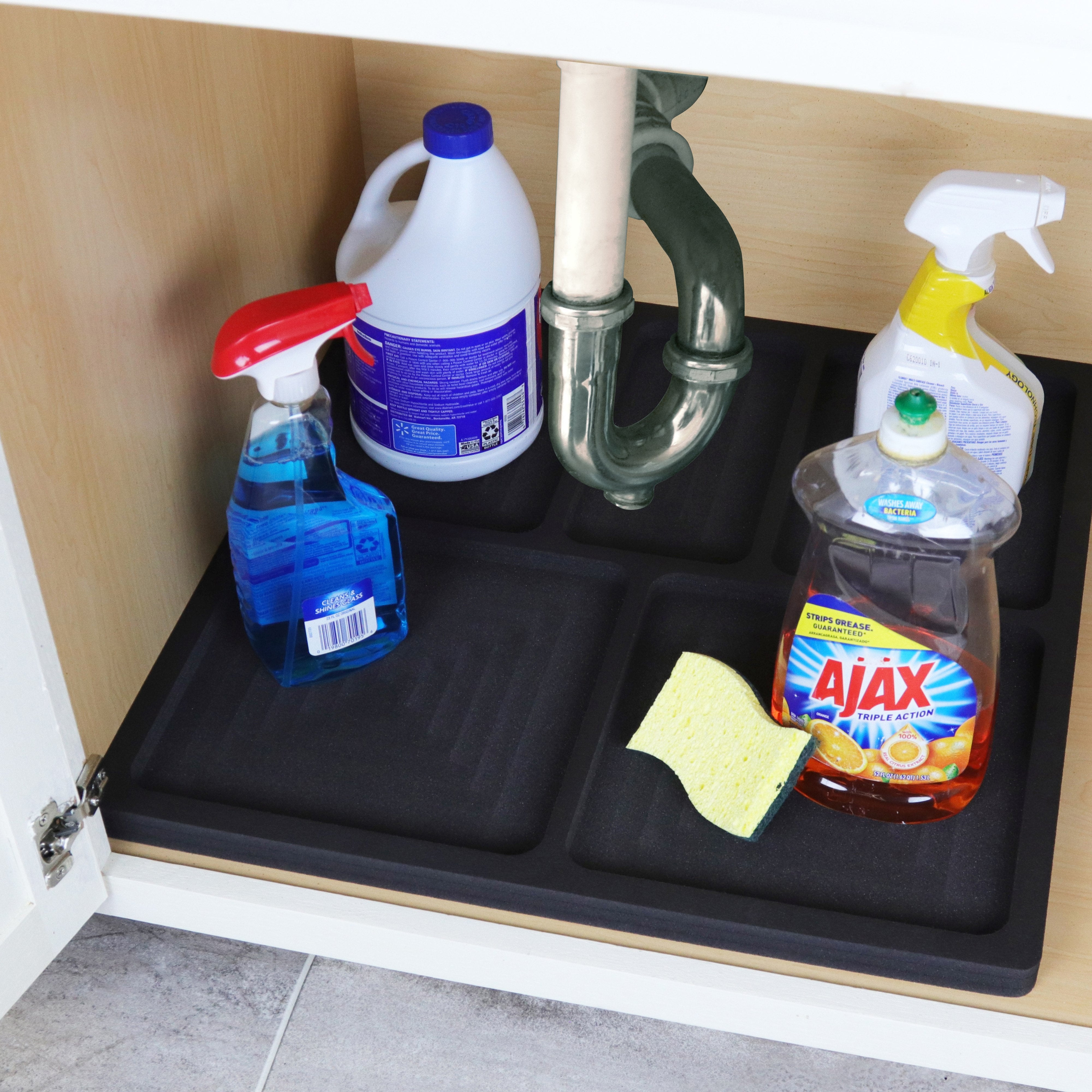 Under Sink Cabinet Mat Protector Bathroom Kitchen Drip Spill Tray 22" x 22"