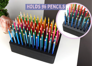 Colored Pencil Desk St Organizer Pen Markers Brush Storage Design Storage Tray Supply Non-Scratch Non-Rattle Washable Durable Foam Holds 96